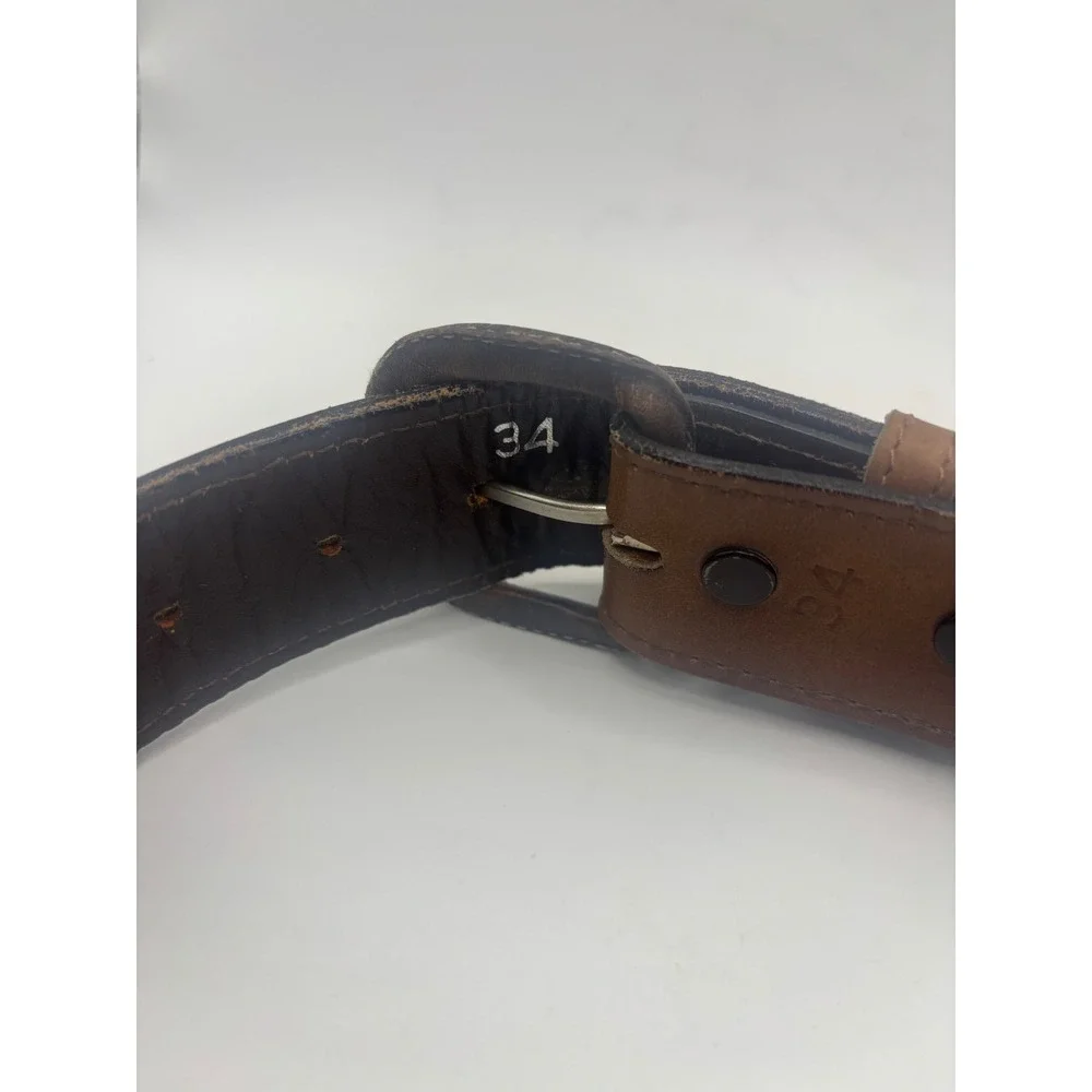 M&F Western Mens Brown Hand Braided Horsehair Leather Belt Size 34 18148344